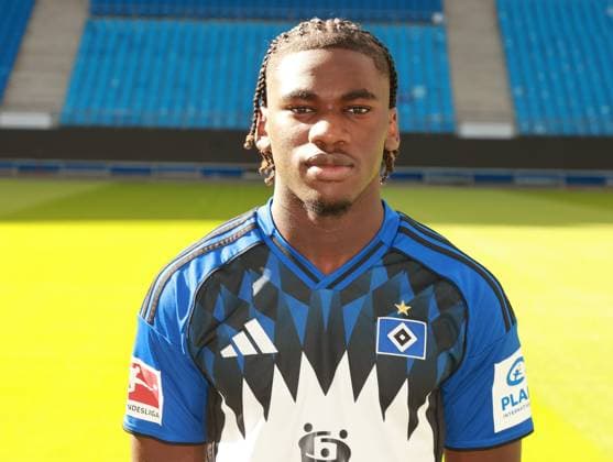 offizieller Portraittermin Verein Hamburger SV 2025 2026 Fabio BaldÃ Fabio Balde ( Hamburger SV 45) 17.09.2025, Sporthalle, Hamburg, offizieller Portraittermin Verein Hamburger SV 2025 2026