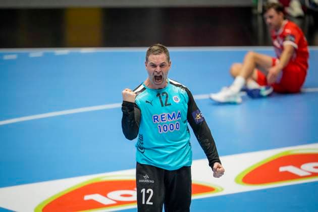 Handball, Champions League Kolstad Dinamo Bucuresti Trondheim 20250917 Kolstad Handballs goalkeeper Andreas Palicka during the Champions League handball match between Kolstad and Dinamo Bucuresti in Trondheim Spektrum Photo Ole Martin Wold NTB Trondheim Norway EDITORIAL USE ONLY RESTRICTED USE FOR BETTING COMPANIES  Copyright: xOlexMartinxWoldx xNTBx