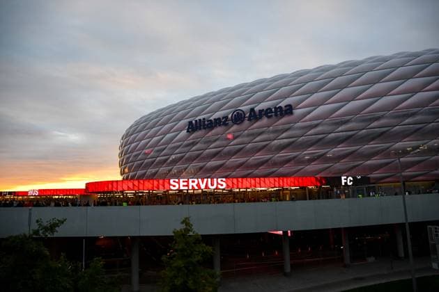 general view outside the stadium during the UEFA Champions League 2025 26 League Phase MD1 match between FC Bayern München and Chelsea FC at Football Arena Munich on September 17, 2025 in Munich, Germany. (Photo by Harry Langer DeFodi Images)