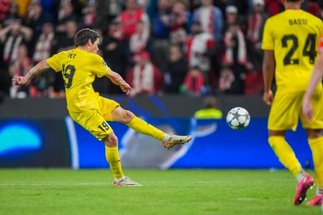 Champions League Slavia Prague Bodo Glimt Prague, Czech Republic 20250917 Bodo Glimts Sondre Brunstad Fet equalizes to 2 2 during the Champions League match between Slavia Prague and Bodo Glimt at Fortuna Arena in Prague Photo Terje Pedersen NTB Praha Czech Republic EDITORIAL USE ONLY RESTRICTED USE FOR BETTING COMPANIES  Copyright: xTerjexPedersenx xNTBx