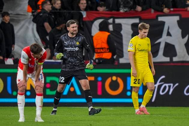 Champions League Slavia Prague Bodo Glimt Prague, Czech Republic 20250917 Bodo Glimt s goalkeeper Nikita Haikin after the Champions League match between Slavia Prague and Bodo Glimt at Fortuna Arena in Prague Photo Terje Pedersen NTB Praha Czech Republic EDITORIAL USE ONLY RESTRICTED USE FOR BETTING COMPANIES  Copyright: xTerjexPedersenx xNTBx