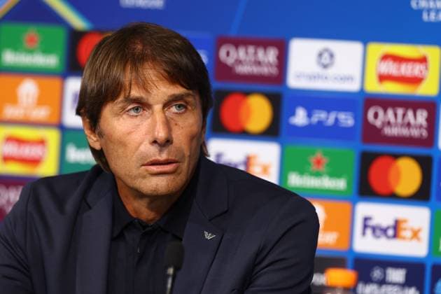 September 17, 2025, Manchester, Naples, England: Antonio Conte coach of Napoli during a press conference, PK, Pressekonferenz of the UEFA Champions League 2025 26 League Phase at Etihad Stadium on September 18, 2025 in Manchester, England Manchester England - ZUMAl131 20250917_zsp_l131_052 Copyright: xCiroxDexLucax
