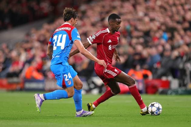 Football - UEFA Champions League - League Phase - Liverpool v Atletico Madrid 17th September 2025 - UEFA Champions League - League Phase - Liverpool v Atletico Madrid - Alexander Isak of Liverpool - Photo: Simon Stacpoole Offside. Liverpool UK Copyright: xSimonxStacpoolexOffside
