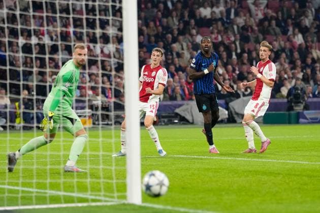 AMSTERDAM, 23-08-2025, Johan Cruijff ArenA ,season 2025 2026 , UEFA Champions League football , league phase, .Match between Ajax and Inter Milan , Picture shows Inter player Marcus Thuram Ajax - Inter  x31066469x Copyright: