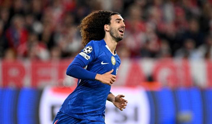 FUSSBALL CHAMPIONS LEAGUE SAISON 2025 2026 Vorrunde 1. Spieltag 17.09.2025 FC Bayern Muenchen - FC Chelsea London Marc Cucurella (FC Chelsea)