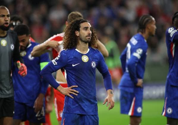 Fussball, Herren, Champions League, Saison 2025 2026, FC Bayern München - FC Chelsea, 1.Spieltag, Allianz Arena Marc Cucurella (FC Chelsea) stehend, Kopf, Oberkörper