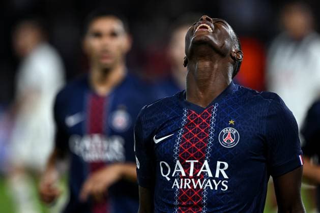 Mg Parigi (Francia) 17 09 2025 - Champions League Paris Saint Germain-Atalanta foto Matteo Gribaudi Image nella foto: esultanza gol Nuno Mendes 