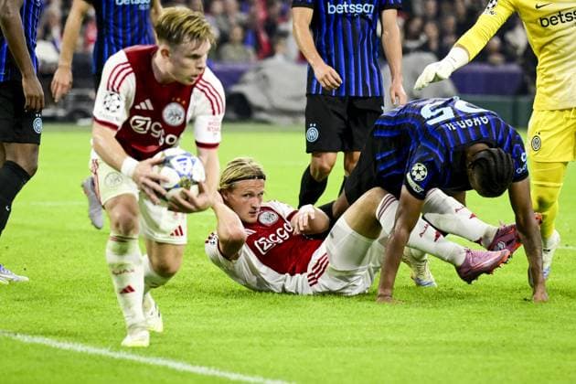 AMSTERDAM - Kasper Dolberg of Ajax during the UEFA Champions League match between Ajax and Internazionale at the Johan Cruijff ArenA on September 17, 2025, in Amsterdam, Netherlands. ANP OLAF KRAAK UEFA Champions League 2025 26 xVIxANPxSportx xxANPxIVx 536657721 originalFilename: 536657721.jpg