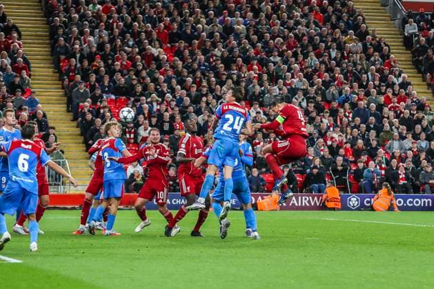 Liverpool FC v Atletico Madrid, Champions League Liverpool defender Virgil van Dijk (4) scores a GOAL 3-2 and celebrates during the Liverpool FC v Atletico Madrid Champions League Round One match at Anfield, Liverpool, United Kingdom on 17 September 2025 Credit: Lee Keuneke Every Second Media Editorial use only. All images are copyright Every Second Media Limited. No images may be reproduced without prior permission. Copyright: xIMAGO EveryxSecondxMediax ESM-1590-0059 LeexKeunekex xEveryxSecondxMediax
