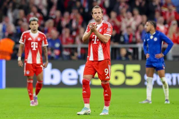 Harry Kane (FC Bayern Muenchen) jubelt, UEFA Champions League 2025 26 League Phase MD1, FC Bayern München v Chelsea FC, Football Arena Munich am 17. September 2025 in München, Deutschland. (Foto von Marco Steinbrenner DeFodi Images) Harry Kane (FC Bayern Muenchen) cheers, UEFA Champions League 2025 26 League Phase MD1, FC Bayern München v Chelsea FC, Football Arena Munich, September 17, 2025 in Munich, Germany. (Photo by Marco Steinbrenner DeFodi Images)