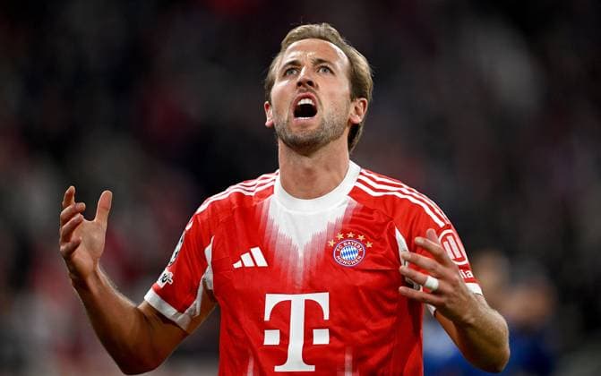 FUSSBALL CHAMPIONS LEAGUE SAISON 2025 2026 Vorrunde 1. Spieltag 17.09.2025 FC Bayern Muenchen - FC Chelsea London Harry Kane (FC Bayern Muenchen)