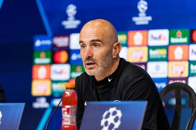 UEFA Champions League, FC Bayern München - FC Chelsea; 17.09.2025 Enzo Maresca (Trainer FC Chelsea) während der Pressekonferenz UEFA Champions League, FC Bayern München - FC Chelsea; München, Allianz Arena am 17.09.2025 Copyright: xBEAUTIFULxSPORTS Wunderlx