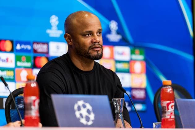 UEFA Champions League, FC Bayern München - FC Chelsea; 17.09.2025 Vincent Kompany (Trainer FC Bayern München) während der Pressekonferenz UEFA Champions League, FC Bayern München - FC Chelsea; München, Allianz Arena am 17.09.2025 Copyright: xBEAUTIFULxSPORTS Wunderlx