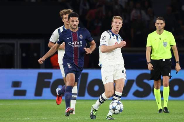 FOOTBALL : Paris Saint Germain Vs Atalanta - Ligue des Champions - 17 09 2025 Goncalo Ramos (PSG) Vs Marco Brescianini (Atalanta) ParisFrance  Copyright: xMichtofx
