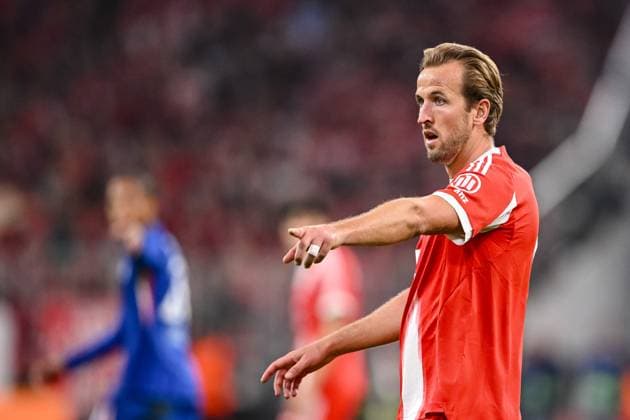 Harry Kane (Bayern München) gestures during the UEFA Champions League 2025 26 League Phase MD1 match between FC Bayern München and Chelsea FC at Football Arena Munich on September 17, 2025 in Munich, Germany. (Photo by Harry Langer DeFodi Images)