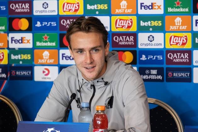 F.C. Copenhagen press conference, PK, Pressekonferenz William Clem of F.C. Copenhagen attends a press conference ahead of the UEFA Champions League 2025 26 League Phase between F.C. Copenhagen and Bayer 04 Leverkusen at Parken Stadium. Copenhagen Denmark Copyright: xKristianxTuxenxLadegaardxBergx 17_09_2025_KTLB_FCK_press_08
