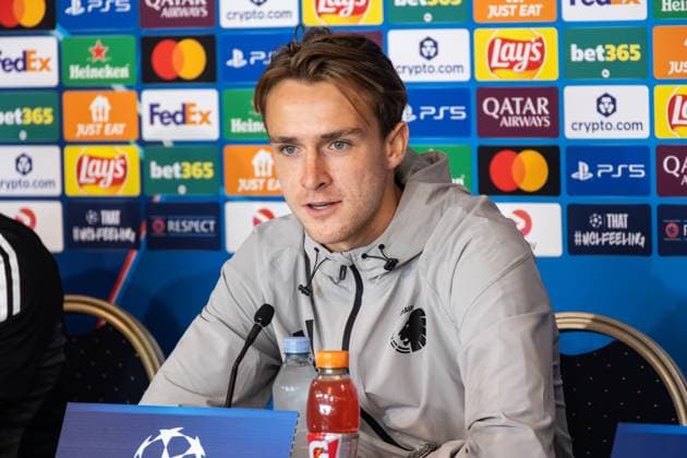 F.C. Copenhagen press conference, PK, Pressekonferenz William Clem of F.C. Copenhagen attends a press conference ahead of the UEFA Champions League 2025 26 League Phase between F.C. Copenhagen and Bayer 04 Leverkusen at Parken Stadium. Copenhagen Denmark Copyright: xKristianxTuxenxLadegaardxBergx 17_09_2025_KTLB_FCK_press_13