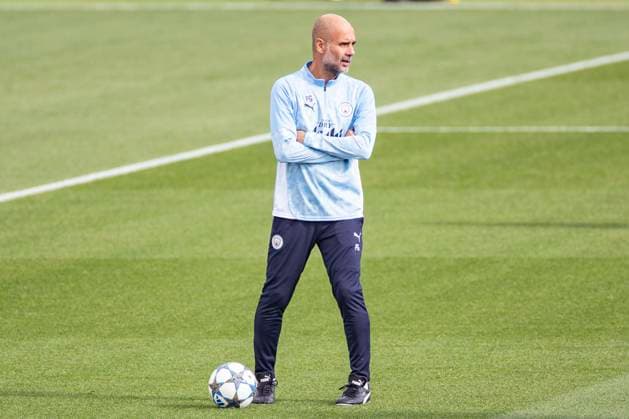 Manchester City Training Session And press conference, PK, Pressekonferenz - UEFA Champions League 2025 26 League Phase MD1 Manchester City F.C. manager Pep Guardiola attends the Manchester City training session before their UCL match against Napoli at the Joie Stadium in Manchester, England, on September 17, 2025. Manchester Manchester United, ManU Kingdom  Copyright: xMIxNewsx originalFilename:fletcher-manchest250917_npEqI.jpg