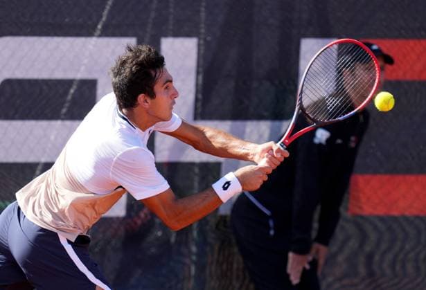 TENNIS - ATP, Tennis Herren Layjet Open BAD WALTERSDORF,AUSTRIA,18.SEP.25 - TENNIS - ATP Challenger Tour, Layjet Open. Image shows Roman Andres Burruchaga (ARG).  GEPAxpictures xMichaelxRiedler