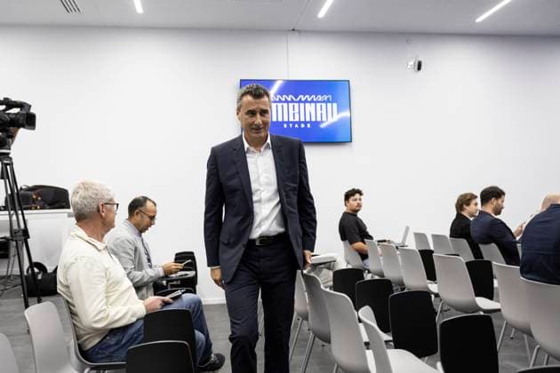 NEWS: Le president du Racing Marc Keller a reagi en confÃ rence de presse aux banderoles dÃ ployees dimanche a la Meinau. Strasbourg 18 09 2025 Le president du Racing Marc Keller a reagi en conference de presse aux banderoles dÃ ployÃ es dimanche a la Meinau.  Copyright: xelyxandroxcegarrax