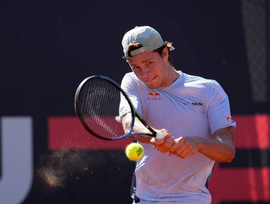 TENNIS - ATP, Tennis Herren Layjet Open BAD WALTERSDORF,AUSTRIA,18.SEP.25 - TENNIS - ATP Challenger Tour, Layjet Open. Image shows Joel Schwaerzler (AUT).  GEPAxpictures xMichaelxRiedler