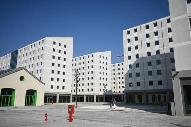 Olympic and Paralympic Village in Milan MILAN, ITALY - SEPTEMBER 18: A general view of the Olympic and Paralympic Village during the visit of the Executive Board and IOC President Kirsty Coventry in Milan, Italy on September 18, 2025. Piero Cruciatti Anadolu Milan Italy. Editorial use only. Please get in touch for any other usage.  Copyright: x2025xAnadoluxPieroxCruciattix