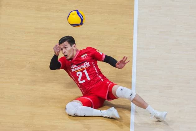(250918) -- PASAY CITY, Sept. 18, 2025 -- Arman Salehi of Iran competes during the pool A match between Iran and the Philippines at the FIVB Men s World Championship, WM, Weltmeisterschaft 2025 in Pasay City, the Philippines, on Sept. 18, 2025. ) (SP)THE PHILIPPINES-PASAY CITY-VOLLEYBALL-FIVB MEN S WORLD CHAMPIONSHIP 2025 ROUELLExUMALI 