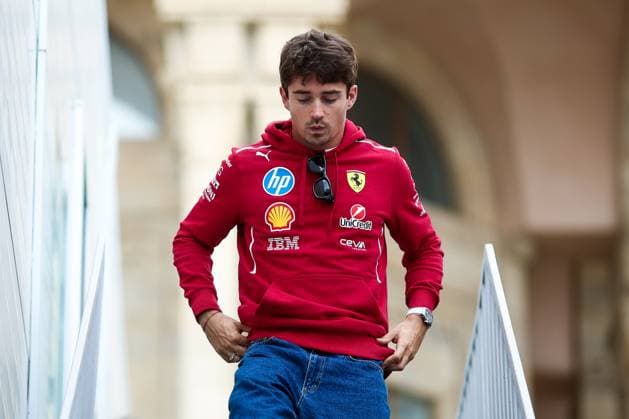 F1 - AZERBAIJAN GRAND PRIX 2025 LECLERC Charles (mco), Scuderia Ferrari SF-25, portrait during the 2025 Formula 1 Qatar Airways Azerbaijan Grand Prix, 17th round of the 2025 FIA Formula One World Championship, WM, Weltmeisterschaft from September 19 to 21, 2025 on the Baku City Circuit, in Baku, Azerbaijan - BakuAzerbaijan  Copyright: xEricxAlonsox