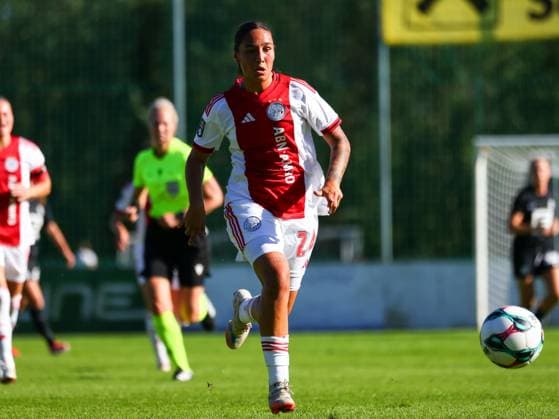 WOMEN SOCCER - EC, Sturm vs Ajax BAD SCHWANBERG,AUSTRIA,18.SEP.25 - WOMEN SOCCER - UEFA Women s Europa Cup, SK Sturm Graz vs Ajax Amsterdam, qualification. Image shows Daliyah de Klonia (Ajax).  GEPAxpictures xJamesxDoak