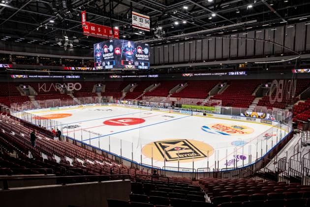 250918 Interiör Malmö Arena inför ishockeymatchen i SHL mellan Malmö Redhawks och Leksand den 18 september 2025 i Malmö. Copyright: PETTERxARVIDSON BB250918PA007
