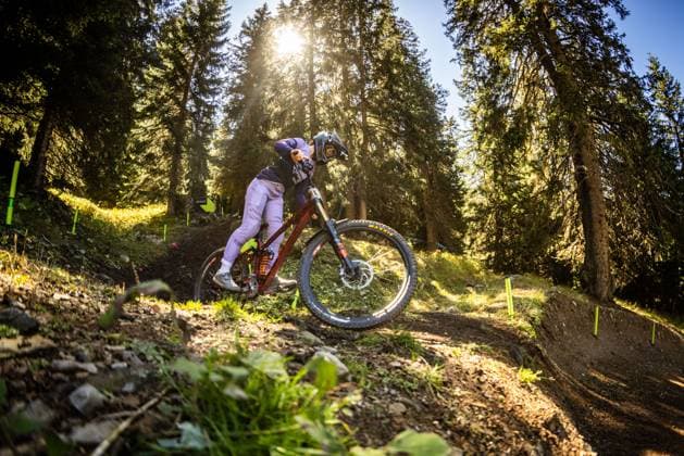 Whoop UCI Mountainbikeworldcup Downhill Lenzerheide RIEGER Marlena at Whoop UCI Mountainbikeworldcup Downhill Lenzerheide, 18.09.2025,in Lenzerheide,SUI Foto: Sebastian Sternemannat Whoop UCI Mountainbikeworldcup Downhill Lenzerheide, 18.09.2025,in Lenzerheide,SUI Foto: Sebastian Sternemann