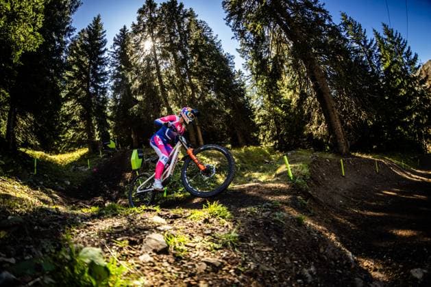Whoop UCI Mountainbikeworldcup Downhill Lenzerheide SEAGRAVE Tahnee ORBEA FMD RACINGat Whoop UCI Mountainbikeworldcup Downhill Lenzerheide, 18.09.2025,in Lenzerheide,SUI Foto: Sebastian Sternemannat Whoop UCI Mountainbikeworldcup Downhill Lenzerheide, 18.09.2025,in Lenzerheide,SUI Foto: Sebastian Sternemann