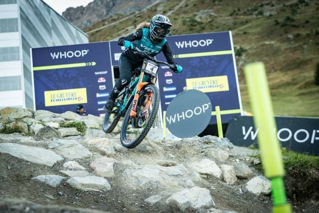 Whoop UCI Mountainbikeworldcup Downhill Lenzerheide BALANCHE Camille YETI FOX FACTORY RACE TEAMat Whoop UCI Mountainbikeworldcup Downhill Lenzerheide, 18.09.2025,in Lenzerheide,SUI Foto: Sebastian Sternemannat Whoop UCI Mountainbikeworldcup Downhill Lenzerheide, 18.09.2025,in Lenzerheide,SUI Foto: Sebastian Sternemann