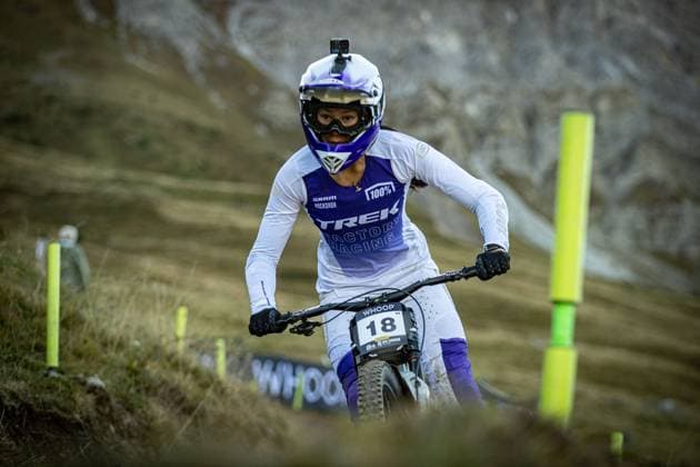 Whoop UCI Mountainbikeworldcup Downhill Lenzerheide EARNEST Sacha * TREK FACTORY RACING DHat Whoop UCI Mountainbikeworldcup Downhill Lenzerheide, 18.09.2025,in Lenzerheide,SUI Foto: Sebastian Sternemannat Whoop UCI Mountainbikeworldcup Downhill Lenzerheide, 18.09.2025,in Lenzerheide,SUI Foto: Sebastian Sternemann