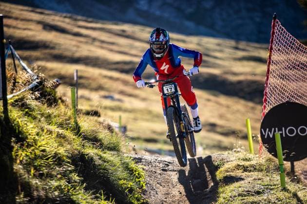 Whoop UCI Mountainbikeworldcup Downhill Lenzerheide WILLIAMS Jordan * SPECIALIZED GRAVITYat Whoop UCI Mountainbikeworldcup Downhill Lenzerheide, 18.09.2025,in Lenzerheide,SUI Foto: Sebastian Sternemannat Whoop UCI Mountainbikeworldcup Downhill Lenzerheide, 18.09.2025,in Lenzerheide,SUI Foto: Sebastian Sternemann