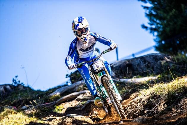 Whoop UCI Mountainbikeworldcup Downhill Lenzerheide DUNNE Ronan MONDRAKER FACTORY RACING DHat Whoop UCI Mountainbikeworldcup Downhill Lenzerheide, 18.09.2025,in Lenzerheide,SUI Foto: Sebastian Sternemannat Whoop UCI Mountainbikeworldcup Downhill Lenzerheide, 18.09.2025,in Lenzerheide,SUI Foto: Sebastian Sternemann