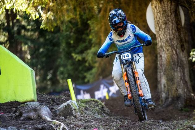 Whoop UCI Mountainbikeworldcup Downhill Lenzerheide HARTENSTERN Max CUBE FACTORY RACINGat Whoop UCI Mountainbikeworldcup Downhill Lenzerheide, 18.09.2025,in Lenzerheide,SUI Foto: Sebastian Sternemannat Whoop UCI Mountainbikeworldcup Downhill Lenzerheide, 18.09.2025,in Lenzerheide,SUI Foto: Sebastian Sternemann