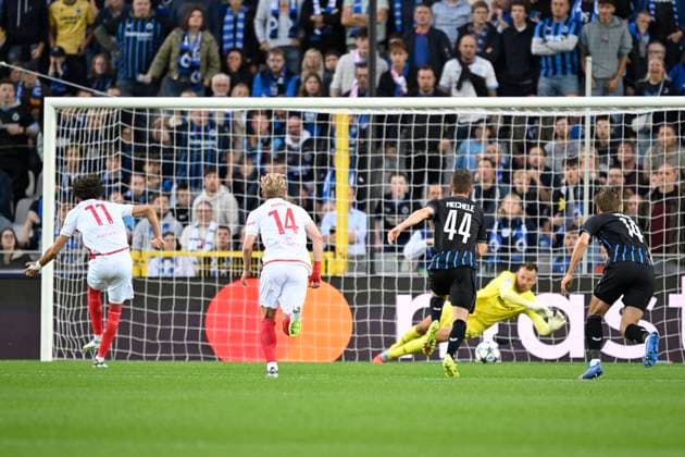 Club Brugge v Monaco - UEFA Champions League BRUGGE, BELGIUM - SEPTEMBER 18 : Akliouche Maghnes midfielder of AS Monaco FC missing a penalty during the UEFA Champions League 2025 26 League Phase MD1 match between Club Brugge and Monaco on September 18, 2025 in Brugge, Belgium, 18 09 2025 Brugge Belgium  Copyright: xNicoxVereeckenx