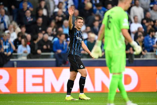 Club Brugge v Monaco - UEFA Champions League BRUGGE, BELGIUM - SEPTEMBER 18 : Tresoldi Nicolo forward of Club Brugge celebrates scoring a goal during the UEFA Champions League 2025 26 League Phase MD1 match between Club Brugge and Monaco on September 18, 2025 in Brugge, Belgium, 18 09 2025 Brugge Belgium  Copyright: xNicoxVereeckenx
