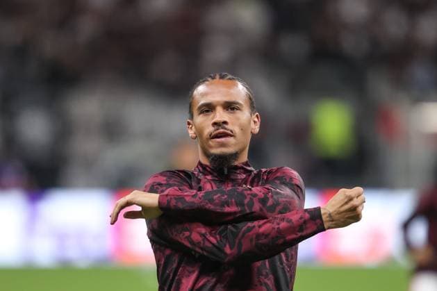 Leroy Sane (Galatasaray SK, 10) beim Warmmachen, GER, Eintracht Frankfurt vs Galatasaray Istanbul, Fussball, UEFA Champions League, Ligaphase, 1. Spieltag, Spielzeit 2025 2026, 18.09.2025 GER, Eintracht Frankfurt vs Galatasaray Istanbul, Fussball, UEFA Champions League, Ligaphase, 1. Spieltag, Spielzeit 2025 2026, 18.09.2025 Frankfurt am Main Copyright: xEibner-Pressefoto JanxPrihodax EP_JPA