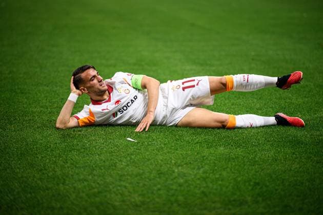 FRANKFURT, GERMANY - 18 SEPTEMBER, 2025: Yunus Akgun - The match UEFA Champions League Eintracht Frankfurt v Galatasaray A.S. at Deutsche Bank Park.  Copyright: xVitaliixKliuievx