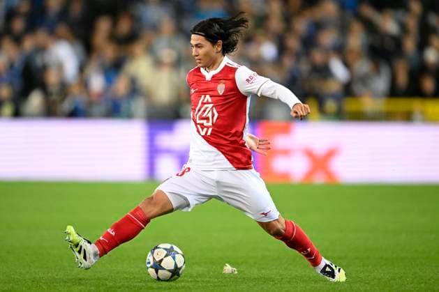 Club Brugge v Monaco - UEFA Champions League BRUGGE, BELGIUM - SEPTEMBER 18 : Minamino Takumi midfielder of AS Monaco FC in action during the UEFA Champions League 2025 26 League Phase MD1 match between Club Brugge and Monaco on September 18, 2025 in Brugge, Belgium, 18 09 2025 Brugge Belgium  Copyright: xNicoxVereeckenx