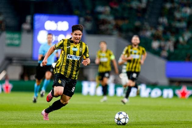 Dastan Satpayev of Kairat Almaty in action during the UEFA Champions League 2025 26 League Phase MD1 match between Sporting CP and Kairat Almaty at Estadio Jose de Alvalade on September 16, 2025 UEFA Champions League League Phase MD1 - Sporting CP and Kairat Almaty (Valter Gouveia SPP) Copyright: xValterxGouveia SPPx spp-en-VaGo-_GO_8994