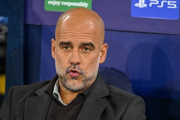 Manchester City v Napoli UEFA Champions League Manchester City manager pep Guardiola during the UEFA Champions League match at the Etihad Stadium, Manchester UK Newspapers OUT Copyright: xKarlxVallantinex FIL-22248-0026