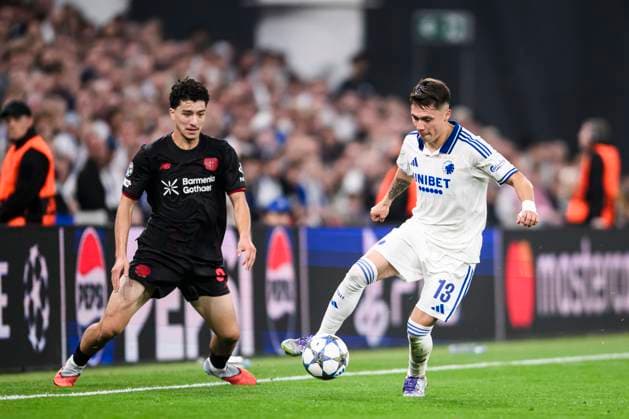 Champions League League Phase FC Kobenhavn vs Bayer 04 Leverkusen 18 09 2025 13 FCK Rodrigo Huescas Champions League League League Phase FC Kobenhavn vs Bayer 04 Leverkusen 18 09 2025 Kobenhavn, Denmark 18 September, 2025 UK Champions League League League Phase FC Copenhagen vs Bayer 04 Leverkusen Parken, Copenhagen, Denmark Kobenhavn Parken Denmark Copyright: xMichaelxBarrettxBoesenx