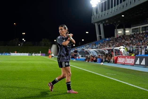 September 18, 2025, Valdebebas, Madrid, Spain: Ereleta Memeti of Eintracht Frankfurt gestures during the UEFA Women s Champions League qualifier match between Real Madrid and Eintracht Frankfurt at Estadio Alfredo Di Stefano on September 18, 2025 in Madrid, Spain. Valdebebas Spain - ZUMAa181 20250918_zaa_a181_087 Copyright: xOscarxJ.xBarrosox