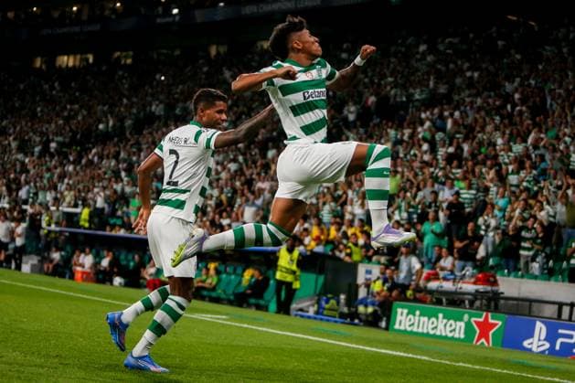 Alisson Santos forward of Sporting CP celebrates after scoring a goal during the UEFA Champions League 2025 26 League Phase MD1 match between Sporting CP and Kairat Almaty at Estadio Jose de Alvalade on September 18, 2025 UEFA Champions League League Phase MD1 - Sporting CP and Kairat Almaty (Valter Gouveia SPP) Copyright: xValterxGouveia SPPx spp-en-VaGo-_GO_9083