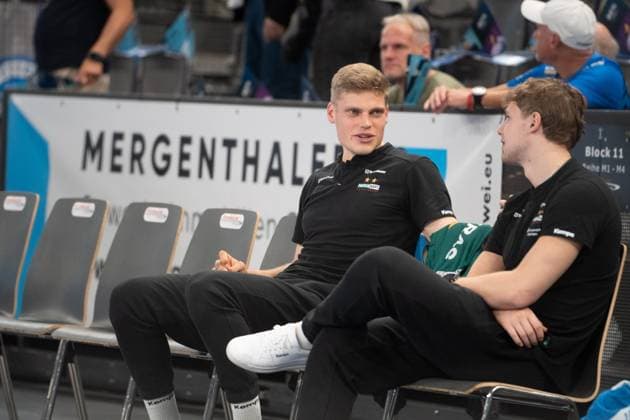 Handball I Herren I Saison 2025-2026 I Bundesliga I 5. Spieltag I TVB Stuttgart - Frisch Auf! Göppingen I 18.09.2025 Martin Hanne (42, Frisch Auf Göppingen) stand nicht im Kader Stuttgart Porsche Arena Baden-Württemberg Deutschland Copyright: xLobeca MaxxPetershansx