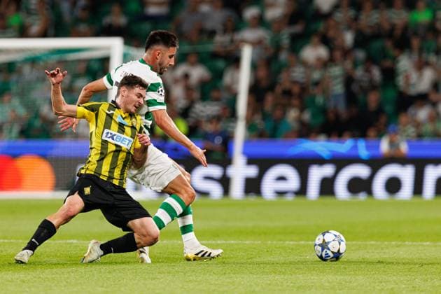 Jorginho and Gonclao Inacio seen during Champions League 25 26 league phase game between Sporting CP and FC Kairat Almaty (Maciej Rogowski Ball Raw Images) Lisbon Estadio Jose Alvalade Portugal Copyright: xMaciejxRogowskix mrogowski_sporting_kairat_2526-107