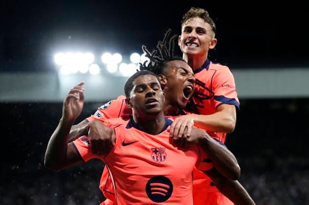 Newcastle United FC v FC Barcelona, Barca - UEFA Champions League 2025 26 League Phase MD1 Marcus Rashford left winger of Barcelona and England celebrates after scoring his sides second goal during the UEFA Champions League 2025 26 League Phase MD1 match between Newcastle United FC and FC Barcelona at St James Park on September 18, 2025 in Newcastle upon Tyne, England. Newcastle upon Tyne England United Kingdom  Copyright: xJosexBretonx originalFilename:bretonhernandez-newcastl250918_npCLN.jpg